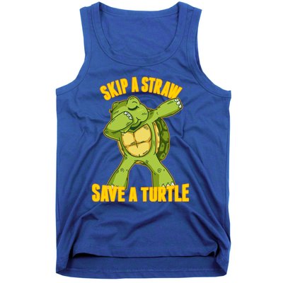 Turtle Skip A Straw Save A Turtle Reptiles Saying Gift Great Gift Tank Top