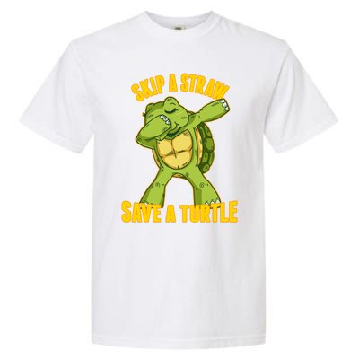 Turtle Skip A Straw Save A Turtle Reptiles Saying Gift Great Gift Garment-Dyed Heavyweight T-Shirt