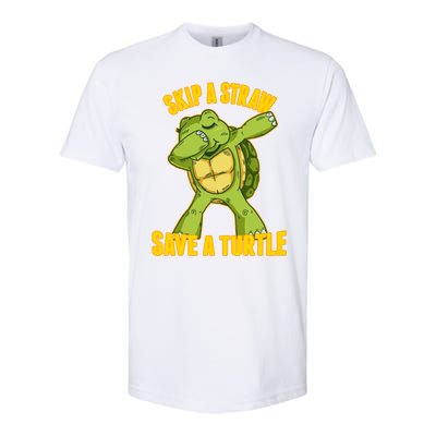 Turtle Skip A Straw Save A Turtle Reptiles Saying Gift Great Gift Softstyle CVC T-Shirt