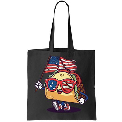 Taco Sunglasses American Flag USA Funny 4th Of July Gifts Tote Bag