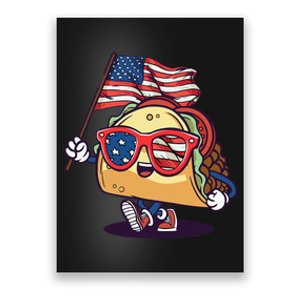 Taco Sunglasses American Flag USA Funny 4th Of July Gifts Poster