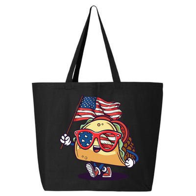 Taco Sunglasses American Flag USA Funny 4th Of July Gifts 25L Jumbo Tote