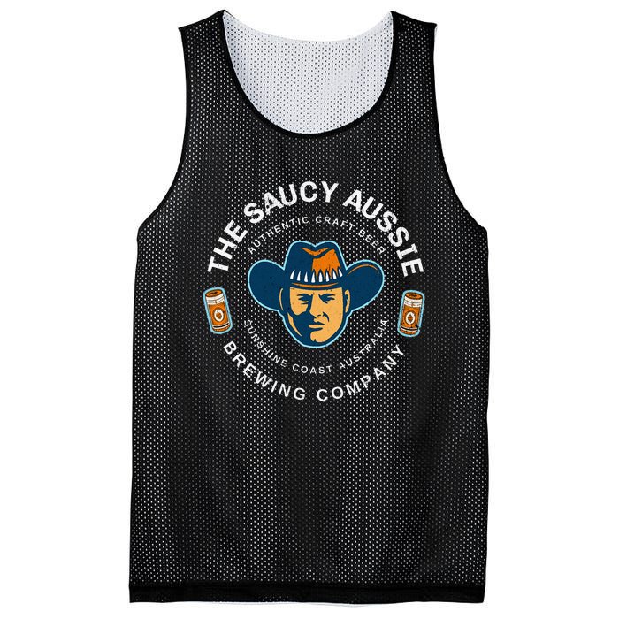 The Saucy Aussie Craft Beer Sunshine Coast Australia Beer Mesh Reversible Basketball Jersey Tank