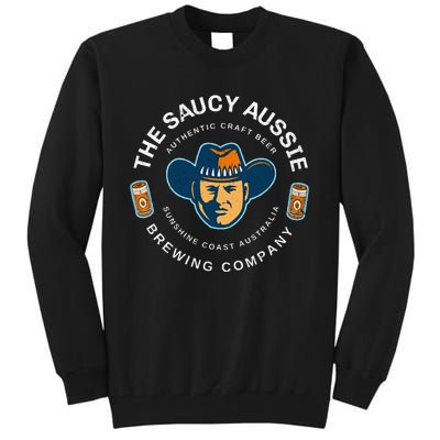 The Saucy Aussie Craft Beer Sunshine Coast Australia Beer Tall Sweatshirt