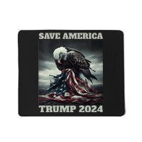 Trump Save America Sad Eagle American Flag Never Surrender Mousepad