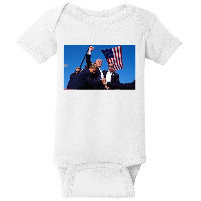 Trump Shooting Assassination Attempt Survival Baby Bodysuit