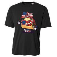 Taco Sunglasses American Flag USA Funny 4th Of July Gifts Cooling Performance Crew T-Shirt