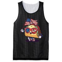 Taco Sunglasses American Flag USA Funny 4th Of July Gifts Mesh Reversible Basketball Jersey Tank