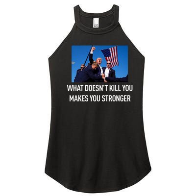 Trump Stronger After The Shooting At His Rally Women’s Perfect Tri Rocker Tank