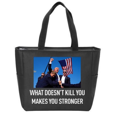 Trump Stronger After The Shooting At His Rally Zip Tote Bag