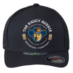 The Saucy Aussie Craft Beer Sunshine Coast Australia Beer Flexfit Unipanel Trucker Cap