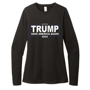 Trump Save America Again 2024 Womens CVC Long Sleeve Shirt