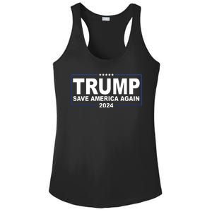 Trump Save America Again 2024 Ladies PosiCharge Competitor Racerback Tank