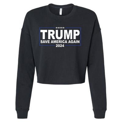 Trump Save America Again 2024 Cropped Pullover Crew