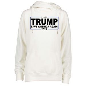 Trump Save America Again 2024 Womens Funnel Neck Pullover Hood