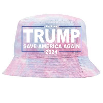 Trump Save America Again 2024 Tie-Dyed Bucket Hat