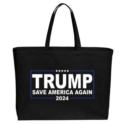 Trump Save America Again 2024 Cotton Canvas Jumbo Tote