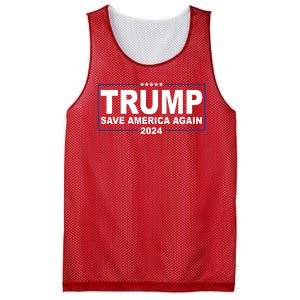 Trump Save America Again 2024 Mesh Reversible Basketball Jersey Tank