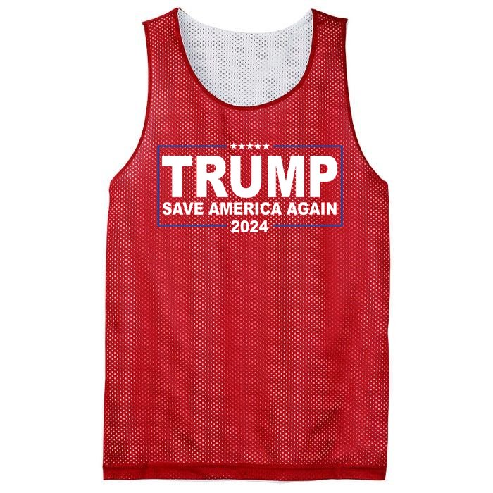 Trump Save America Again 2024 Mesh Reversible Basketball Jersey Tank