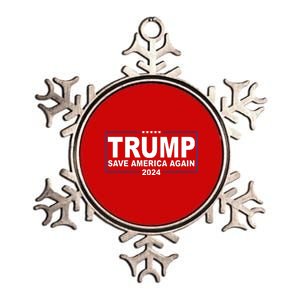 Trump Save America Again 2024 Metallic Star Ornament