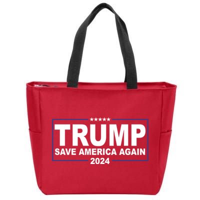 Trump Save America Again 2024 Zip Tote Bag