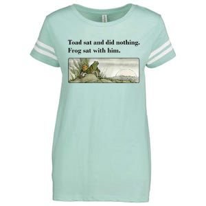 Toad Sat And Did Nothing Frog Sat With Him Enza Ladies Jersey Football T-Shirt