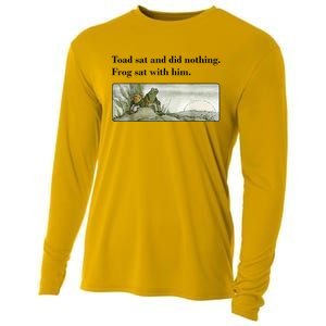 Toad Sat And Did Nothing Frog Sat With Him Cooling Performance Long Sleeve Crew