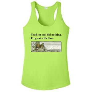 Toad Sat And Did Nothing Frog Sat With Him Ladies PosiCharge Competitor Racerback Tank