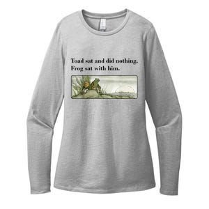 Toad Sat And Did Nothing Frog Sat With Him Womens CVC Long Sleeve Shirt