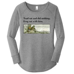 Toad Sat And Did Nothing Frog Sat With Him Women's Perfect Tri Tunic Long Sleeve Shirt