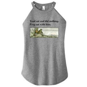 Toad Sat And Did Nothing Frog Sat With Him Women's Perfect Tri Rocker Tank