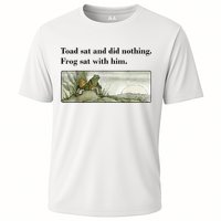 Toad Sat And Did Nothing Frog Sat With Him Cooling Performance Crew T-Shirt