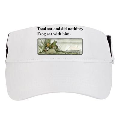 Toad Sat And Did Nothing Frog Sat With Him Adult Drive Performance Visor