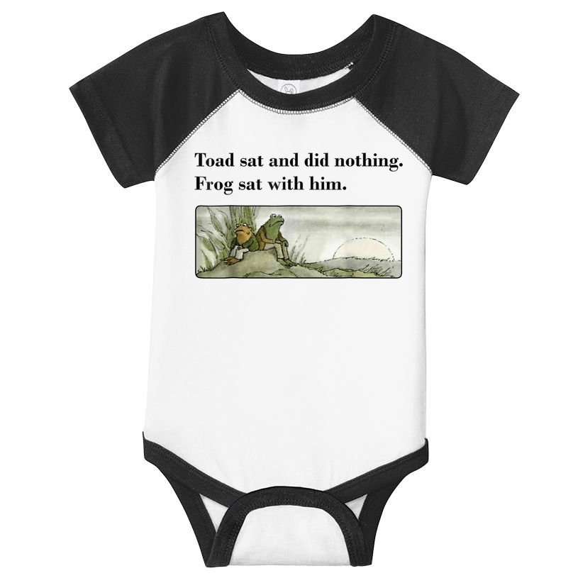 Toad Sat And Did Nothing Frog Sat With Him Infant Baby Jersey Bodysuit