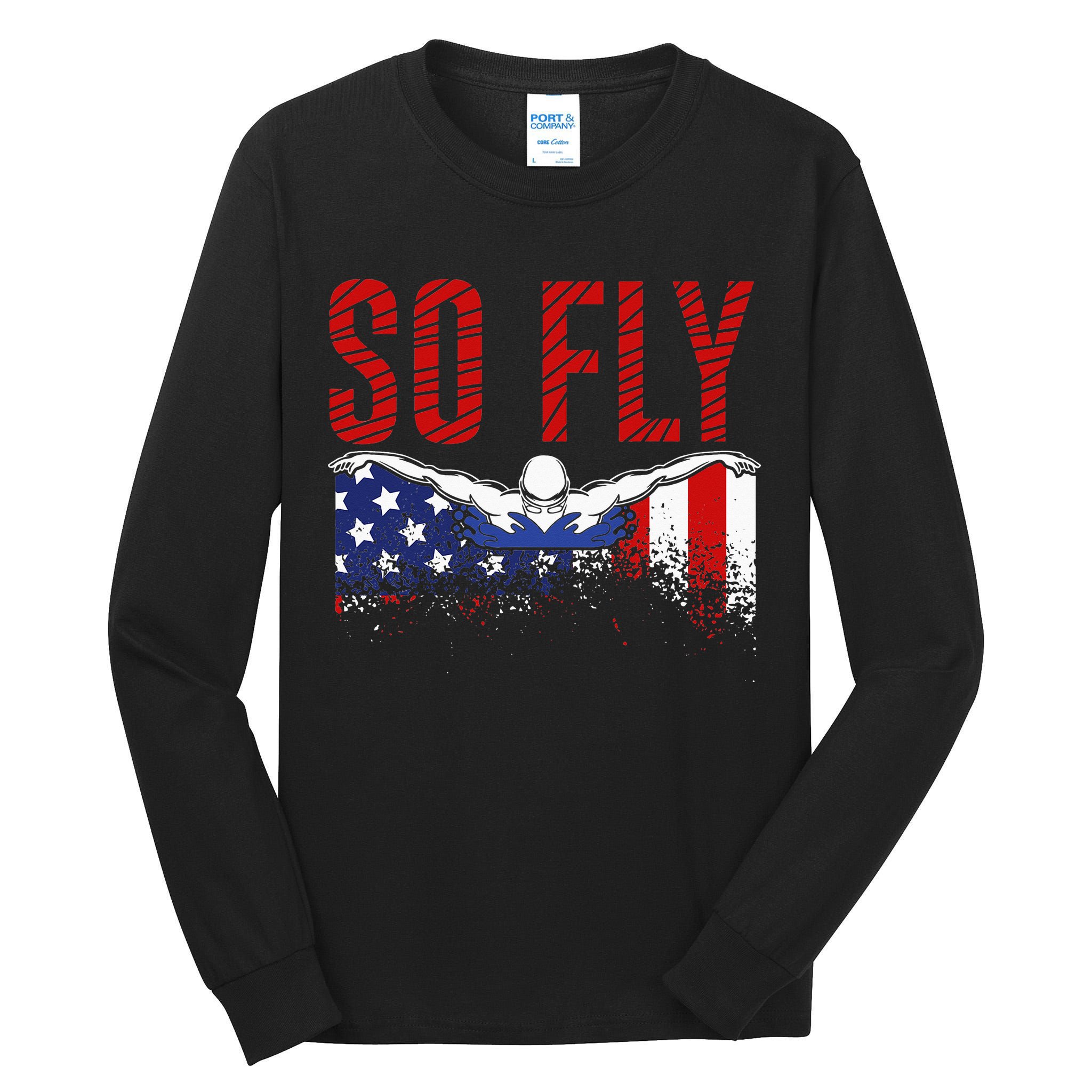 Team Sports Athlete So Fly USA Swimming Tall Long Sleeve T-Shirt