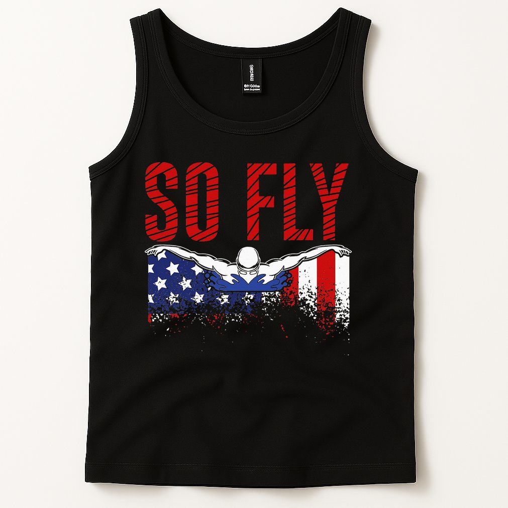 Team Sports Athlete So Fly USA Swimming Tank Top