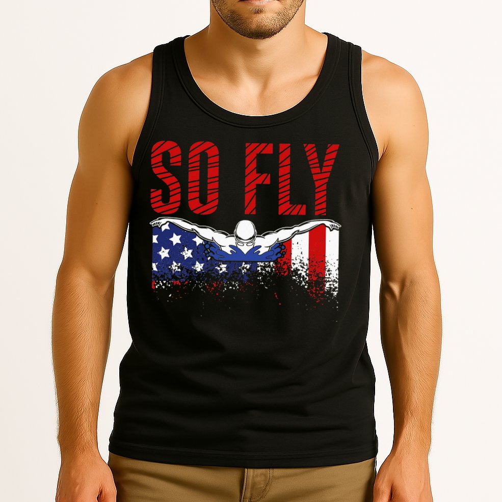 Team Sports Athlete So Fly USA Swimming Tank Top
