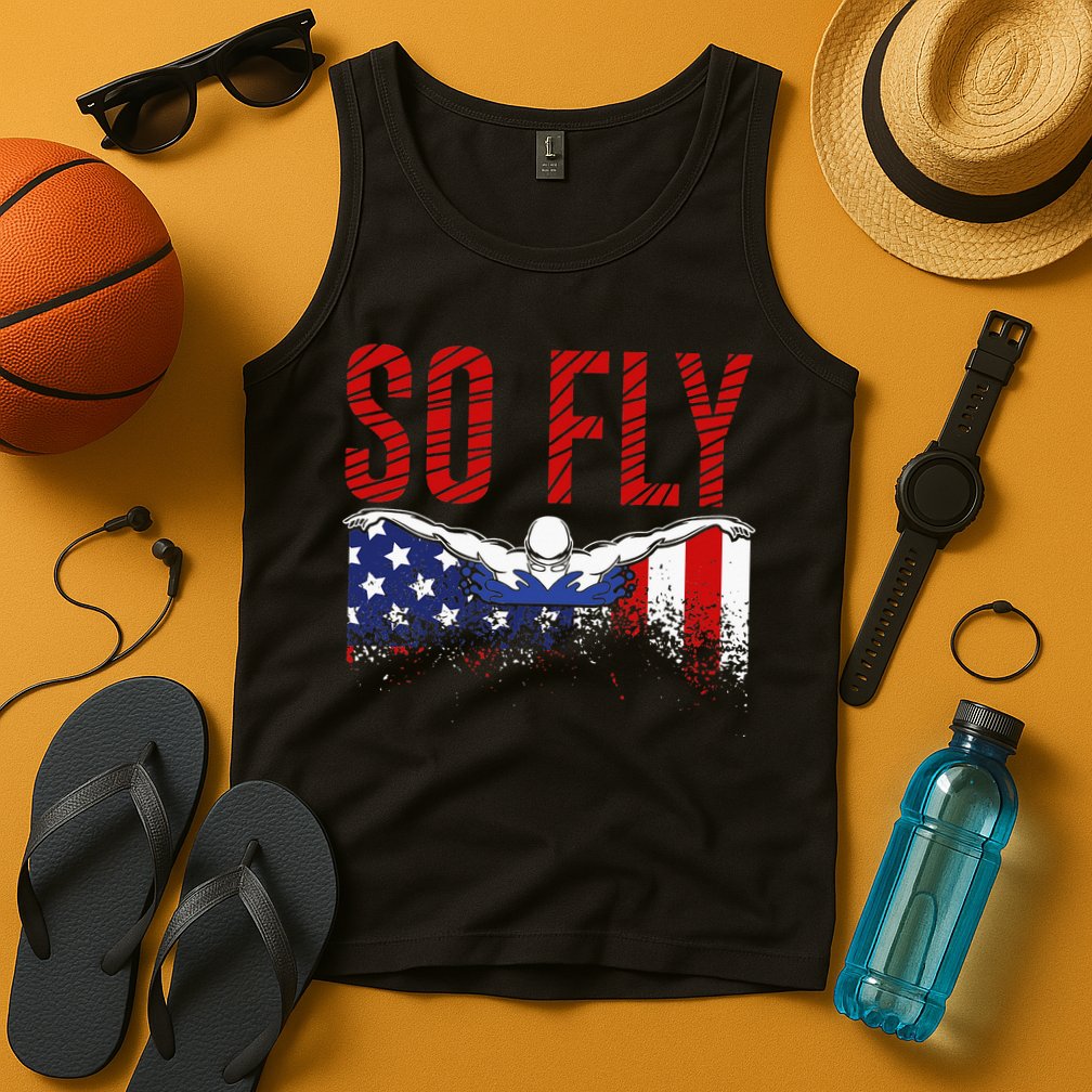 Team Sports Athlete So Fly USA Swimming Tank Top