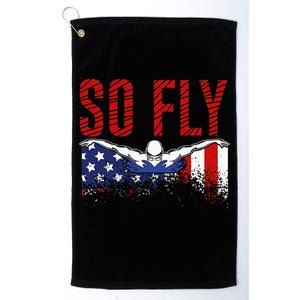 Team Sports Athlete So Fly USA Swimming Platinum Collection Golf Towel