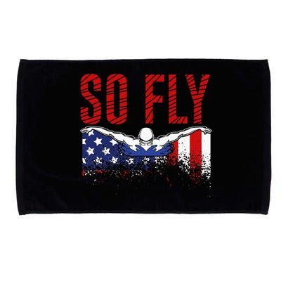 Team Sports Athlete So Fly USA Swimming Microfiber Hand Towel