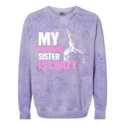 Tumbling Sister Athlete Sport Gymnastics Colorblast Crewneck Sweatshirt