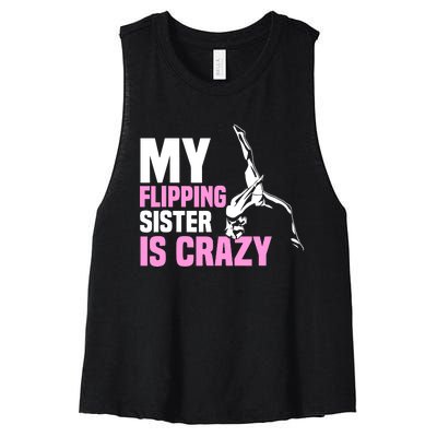 Tumbling Sister Athlete Sport Gymnastics Women's Racerback Cropped Tank