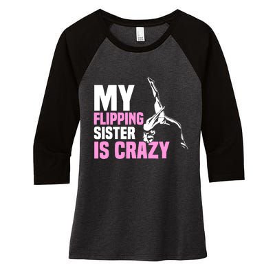 Tumbling Sister Athlete Sport Gymnastics Women's Tri-Blend 3/4-Sleeve Raglan Shirt