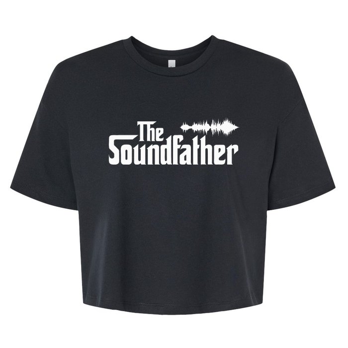 The Soundfather Audio Engineer Sound Engineer Bella+Canvas Jersey Crop Tee