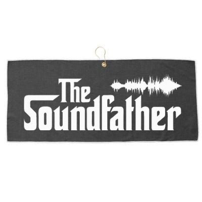 The Soundfather Audio Engineer Sound Engineer Large Microfiber Waffle Golf Towel