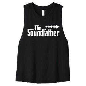 The Soundfather Audio Engineer Sound Engineer Women's Racerback Cropped Tank