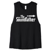 The Soundfather Audio Engineer Sound Engineer Women's Racerback Cropped Tank