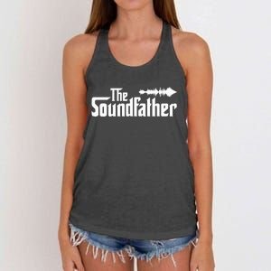 The Soundfather Audio Engineer Sound Engineer Women's Knotted Racerback Tank