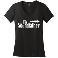 The Soundfather Audio Engineer Sound Engineer Women's V-Neck T-Shirt