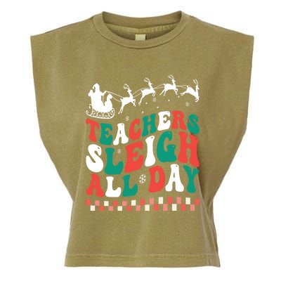 Teachers Sleigh All Day Meaningful Gift Garment-Dyed Women's Muscle Tee